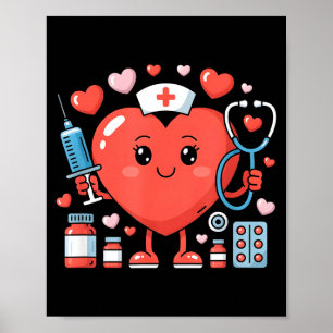 Poster Haut de blouse de infirmière drôle de la Saint-Val
