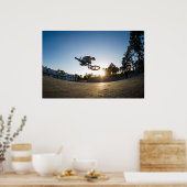 Poster Haut de la table de départ du vélo BMX (Cuisine)