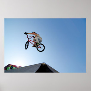 Poster Haut de la table de départ du vélo BMX