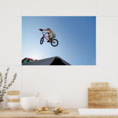 Poster Haut de la table de départ du vélo BMX (Cuisine)