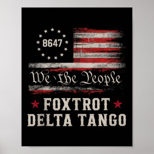 Poster Haut de tank 8647 Foxtrots Deltas Tangos drapeau a