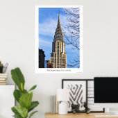 Poster Haut du Chrysler Building, Arbres nus (Bureau à domicile)