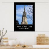 Poster Haut du Chrysler Building, Arbres nus (Cuisine)