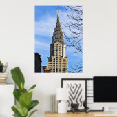 Poster Haut du Chrysler Building, Arbres nus (Bureau à domicile)