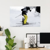 Poster Haut Naturel - Atterrissage de sauts de ski (Bureau à domicile)