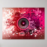Haut-parleur de musique et plaques de peinture