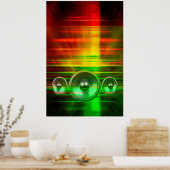 Poster Haut-parleurs de musique colorés (Cuisine)