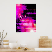 Poster Haut-parleurs de musique violette (Cuisine)