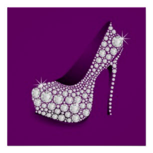 Poster Haut talon de diamant blanc