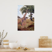 Poster haute girafe debout (Cuisine)