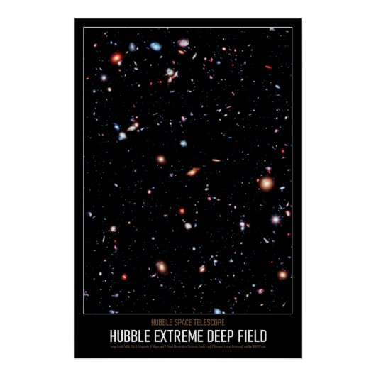 Poster Haute Res Astronomie Hubble Extreme Deep Field (Devant)