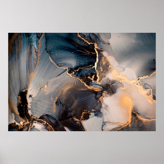 Poster Haute résolution. Peinture abstraite de luxe (Devant)