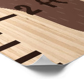 Poster Hauteur de croissance en bois Diagramme de règle O (Coin)