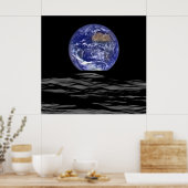 Poster Hauteur De Terre De L'Arrière De La Lune (Cuisine)