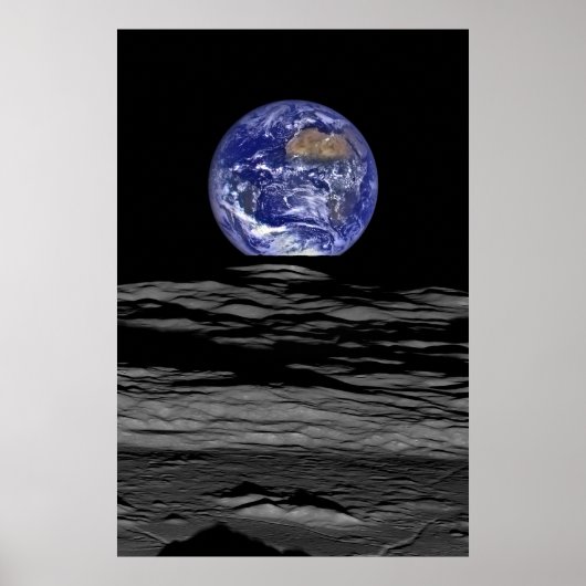 Poster Hauteur De Terre De L'Arrière De La Lune (Devant)