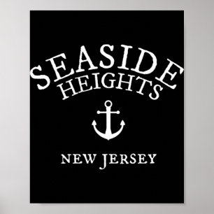 Poster Hauteurs de bord de mer Nj Chemise, ville maritime