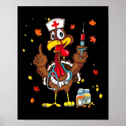 Poster Hauts de frottement de Thanksgiving Femmes Dinde F (Devant)