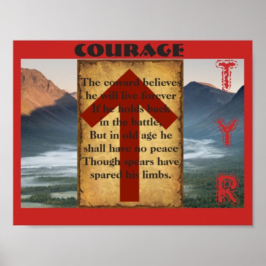Poster Havamal Courage (Devant)