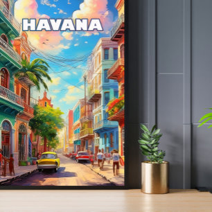 Poster Havana, a city of a thousand colors