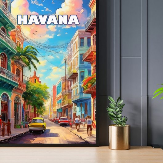Poster Havana, a city of a thousand colors