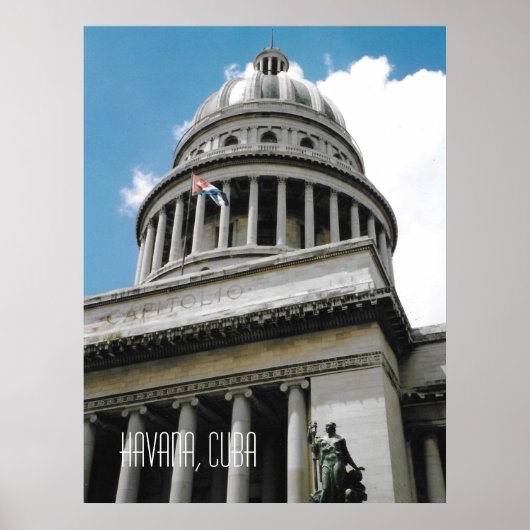 Poster Havana Capitol Building Cuba Souvenir (Devant)