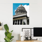 Poster Havana Capitol Building Cuba Souvenir (Bureau à domicile)