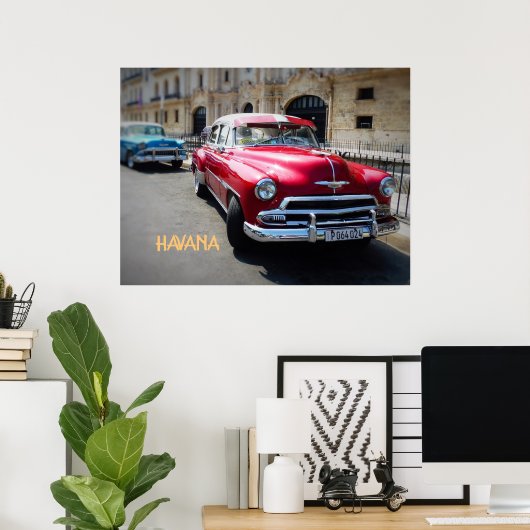 POSTER HAVANA CUBA (Bureau à domicile)