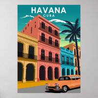 Havana Cuba Île Vintage Minimal Retro City