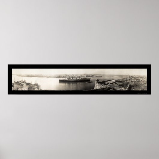 Poster Havana, Cuba Photo de navire 1913 (Devant)