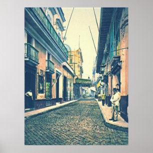 Poster Havana Street Cuba 1899