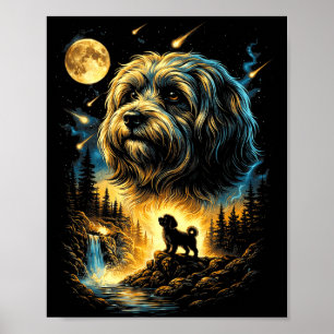 Poster Havanais hurle à la lune vintage 90s drôle de chie
