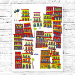 Poster Havane Cuba<br><div class="desc">Art urbain contemporain basé sur La Havane,  Cuba. Couleurs vives et détails amusants. Art original de Nic Squirrell.</div>
