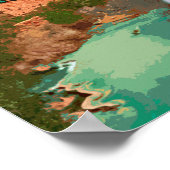 Poster Havasupai Réserve indienne Arizona Mooney Falls (Coin)