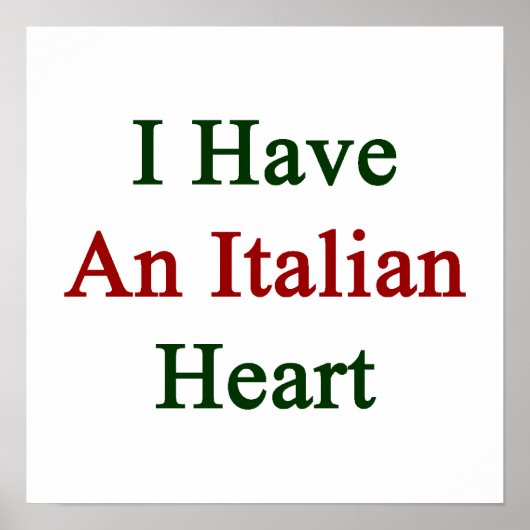 Poster Have An Italian Heart (Devant)