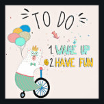 Poster Have fun !!!<br><div class="desc">Cude bear with bicycle & balloons for kids and grown ups</div>