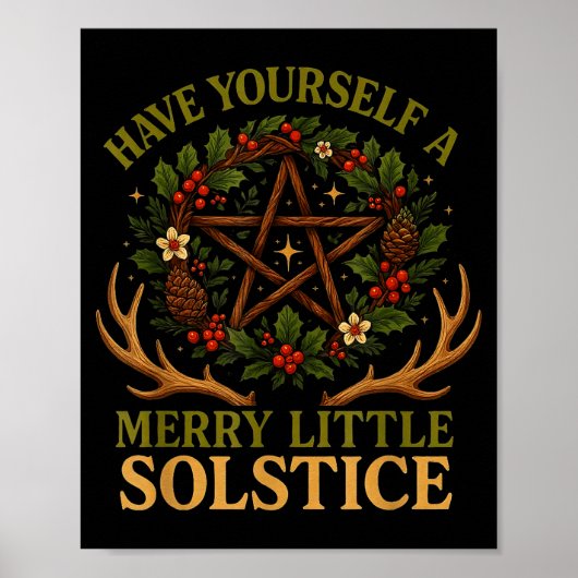 Poster Have Yourself A Merry Little Solstice Witchcore  (Devant)