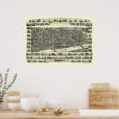 Poster Haverhill, MA Carte panoramique - 1893 (Cuisine)