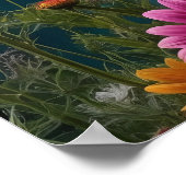 Poster Havre de fleur de papillon - Harmonie florale vibr (Coin)