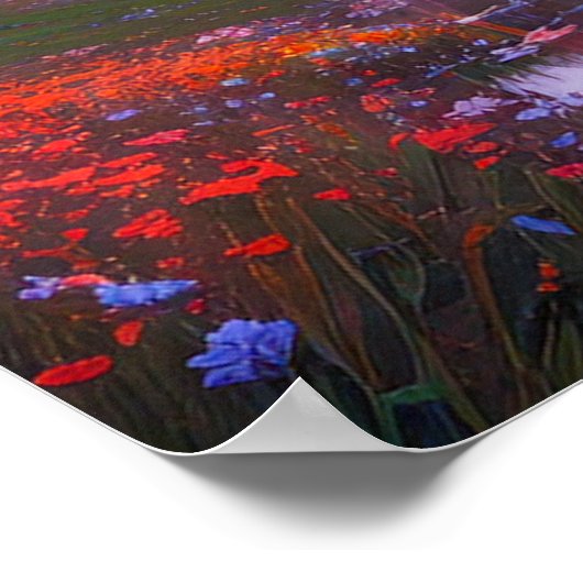 Poster Havre en fleurs dans la forêt (Coin)