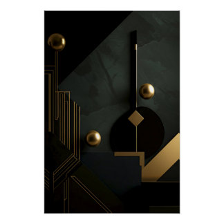 Poster Havre Minimaliste Lumière Dorée