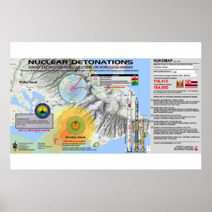 Poster Hawaï - Détonation nucléaire