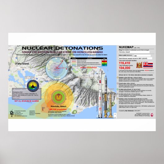 Poster Hawaï - Détonation nucléaire (Devant)