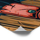 Poster Hawaï Tiki Masque Motif tropical (Coin)