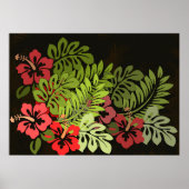 Poster Hawaii Aloha Flower Art Print (Devant)