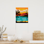 Poster Hawaii Beach Travel (Cuisine)