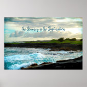 Poster Hawaii Black Sand Beach Voyage Destination (Devant)