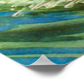 Poster Hawaii, fille de surfer hawaïenne sur une grande v (Coin)