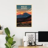 Poster Hawaii Haleakala National Park V02 (Bureau à domicile)