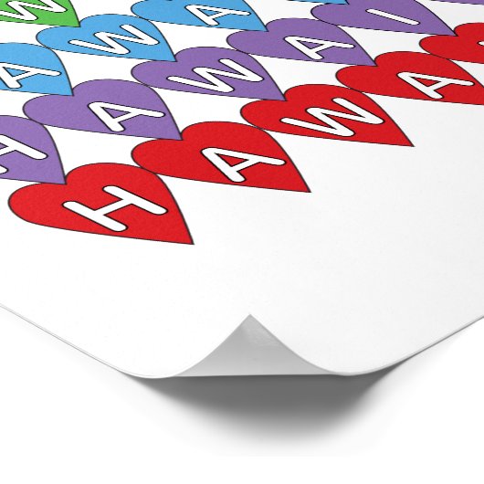 Poster Hawaii Hearts Rainbow (Coin)