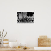 Poster Hawaii - Ligne de Hula Girls Dancing (Cuisine)